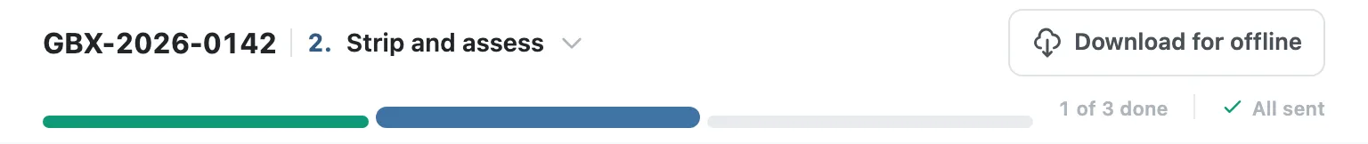 The step bar reading All sent