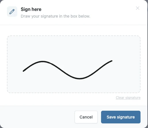 The signing box